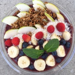 Gluten-free acai bowl with granola from Open Source Organics